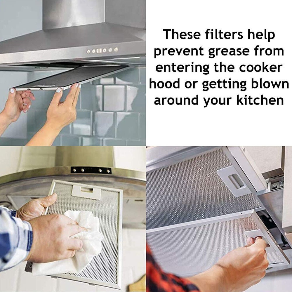 Maintain Cleanliness and Functionality with Silver Hood Filter 340x270x9mm