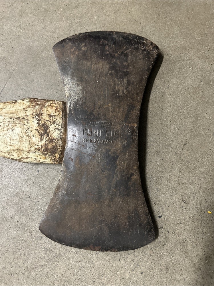 True Temper Kelly Works Flint Edge. Double Bit Axe with Original Handle