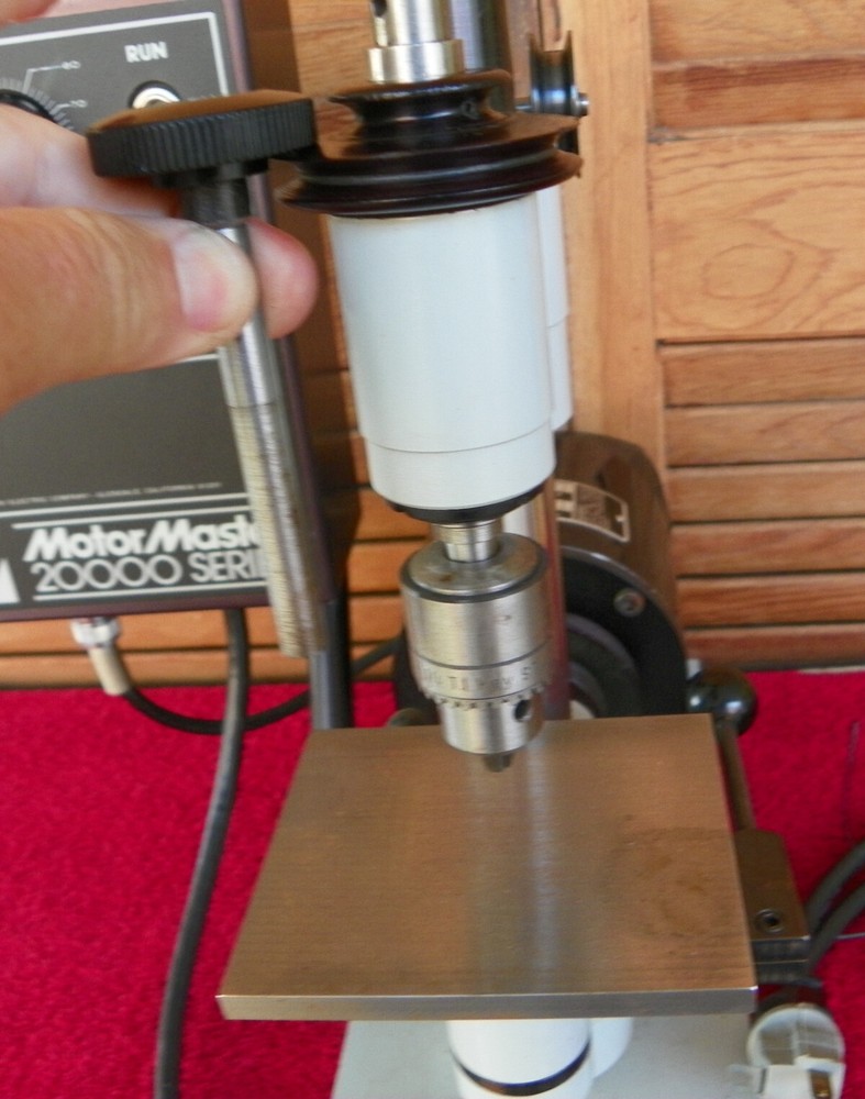 LEVIN MICRO DRILL PRESS WITH MOTOR TYPE 0021-07 MOTOR MASTER 20000 SPEED CONTROL