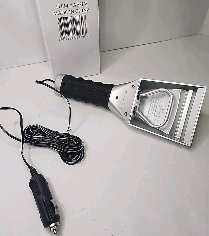 Heated Auto Plug In Windshield Ice Scraper With Flashlight Deicer
