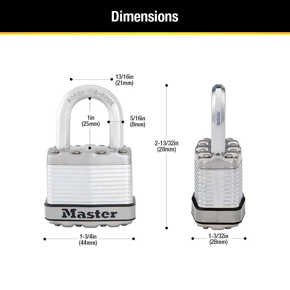 Master Lock M1XD Magnum Heavy Duty Padlock with Key, 1 Pack