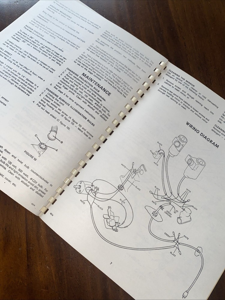 Clausing 14" Model 4314 Optical Comparator Instructions & Parts Manual