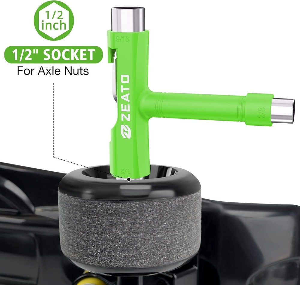 All-in-One Skate Tools Multi-Function Portable Skateboard T Tool Accessory wi...