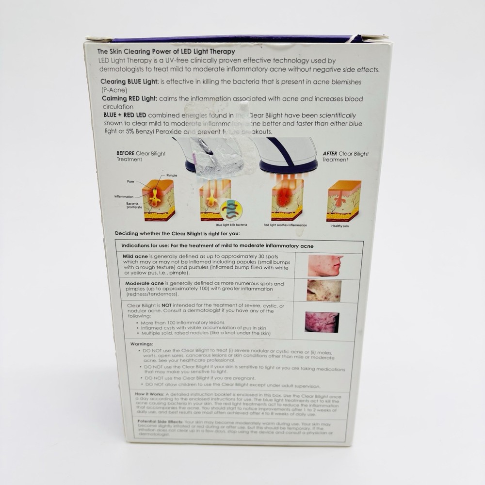 Michael Todd Clear Bilight Red Blue LED Acne Clearing System NIB