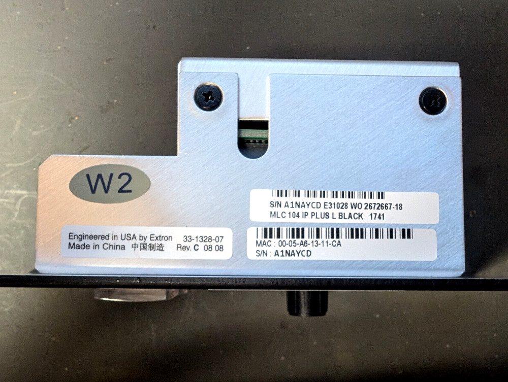 Extron MLC 104 IP Plus L, 60-818-32, Black, MediaLink Controller, Control Panel