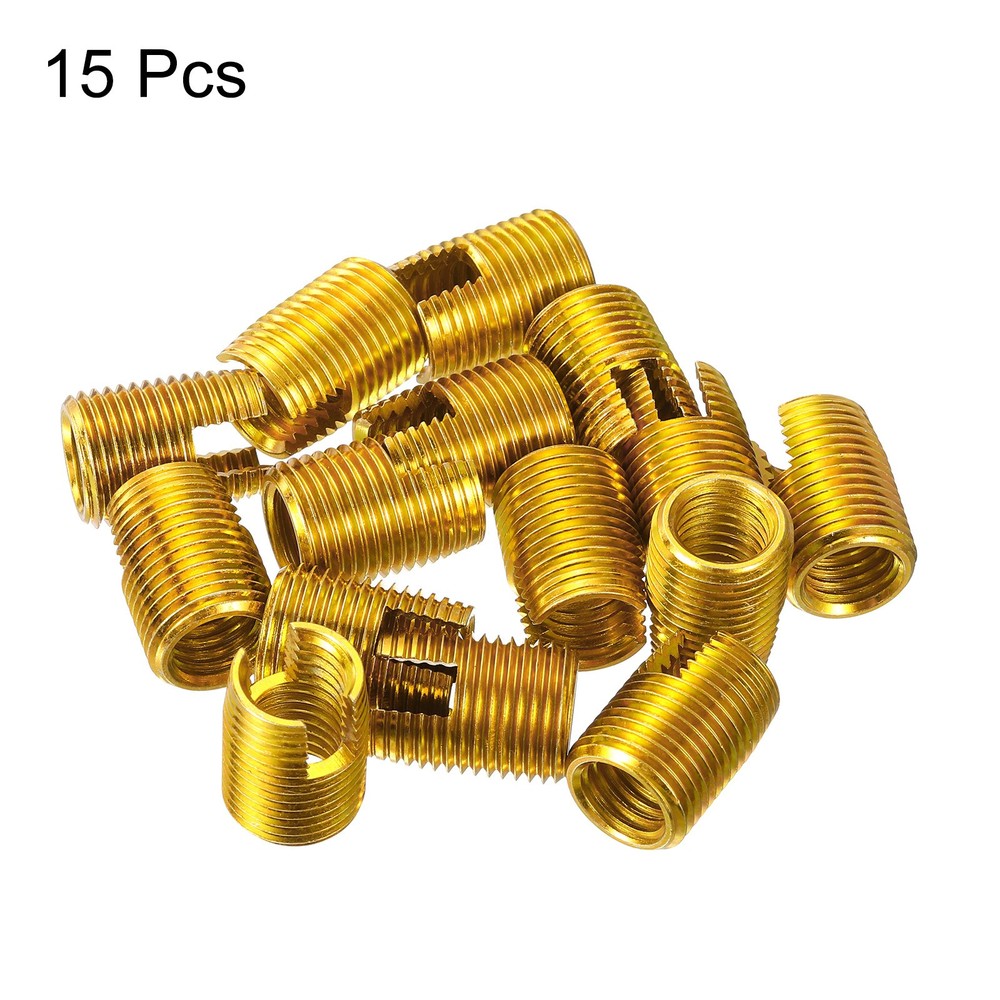 Self Tapping Threaded Inserts, 15pcs Inner M12 M16x22 Carbon Steel Nuts