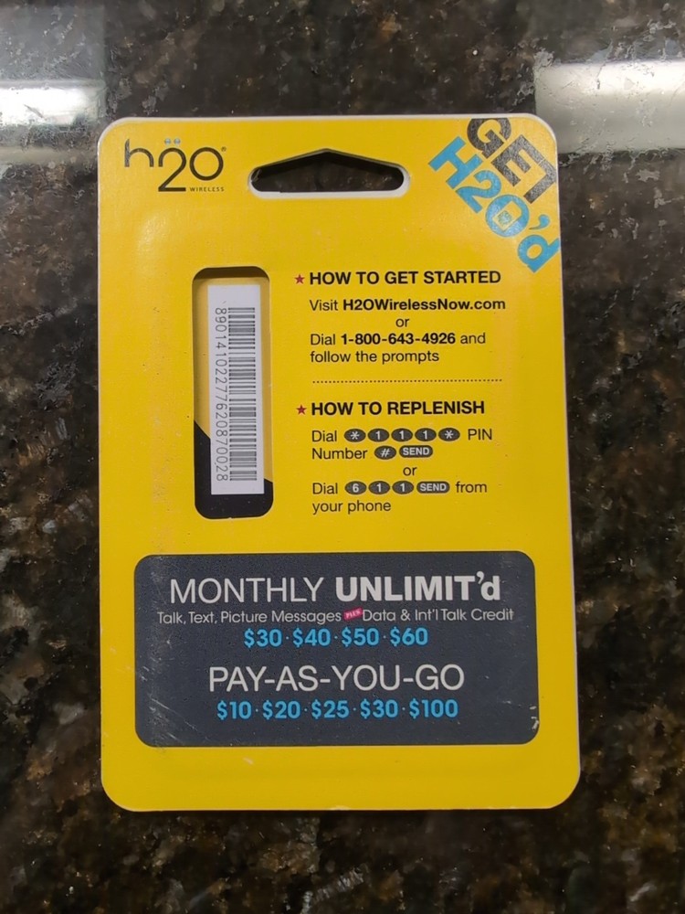 h2O Wireless SIM Starter Kit SIM Card SIM