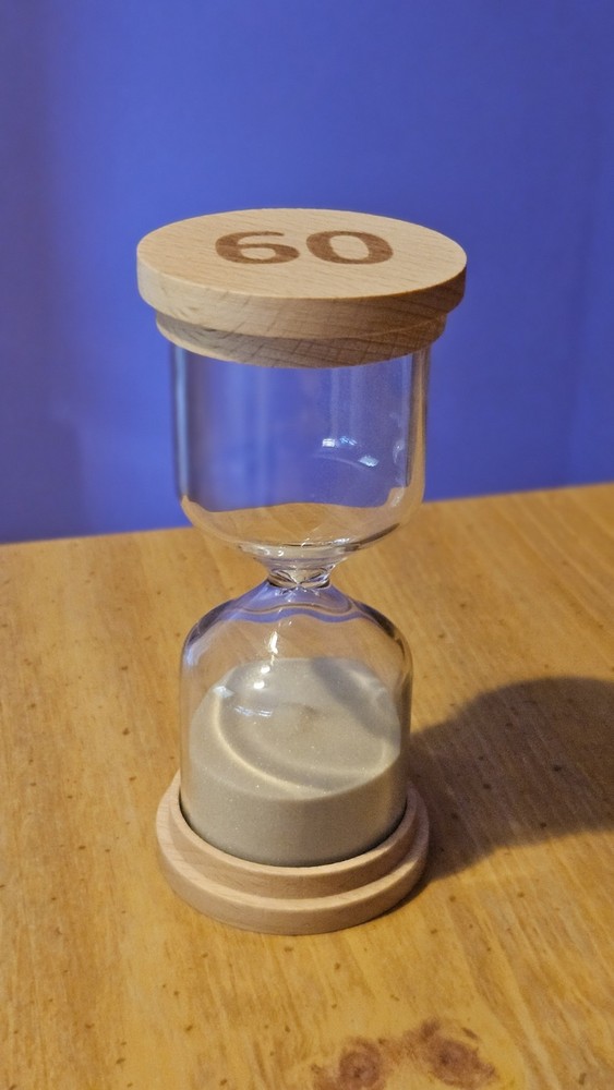 1 Hour Wooden Sand Timer