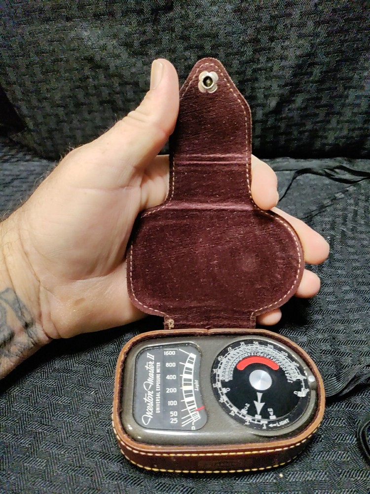 Weston Master II Universal Exposure Meter Model 735 w/ Original Leather Case
