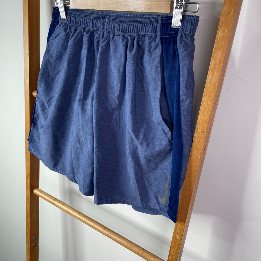 Nike Challenger Shorts Mens Medium Blue Running Training Athletic Drawstring