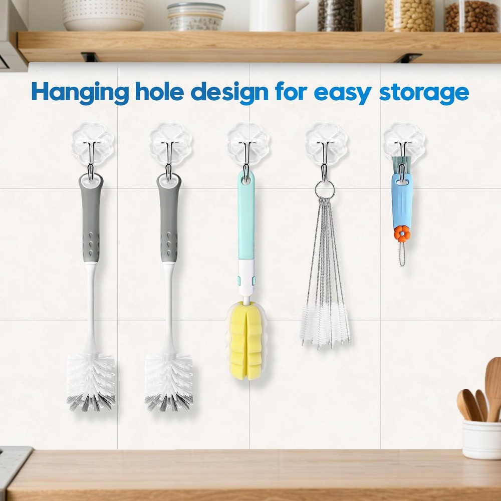 14Pcs Bottle Brush Cleaner Set, Long Handle Brushes, Multicolored