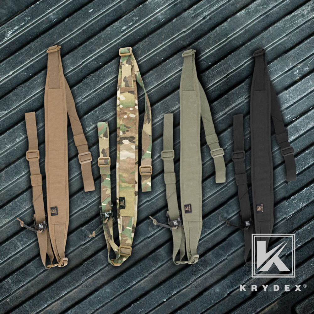 KRYDEX Tactical Sling Modular Slingster Pull Tab 2-Point Sling Adjustable Black
