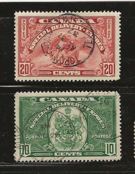 CANADA BOB Classics...Sc #E6-E7...Used...1932...SCV $11.00