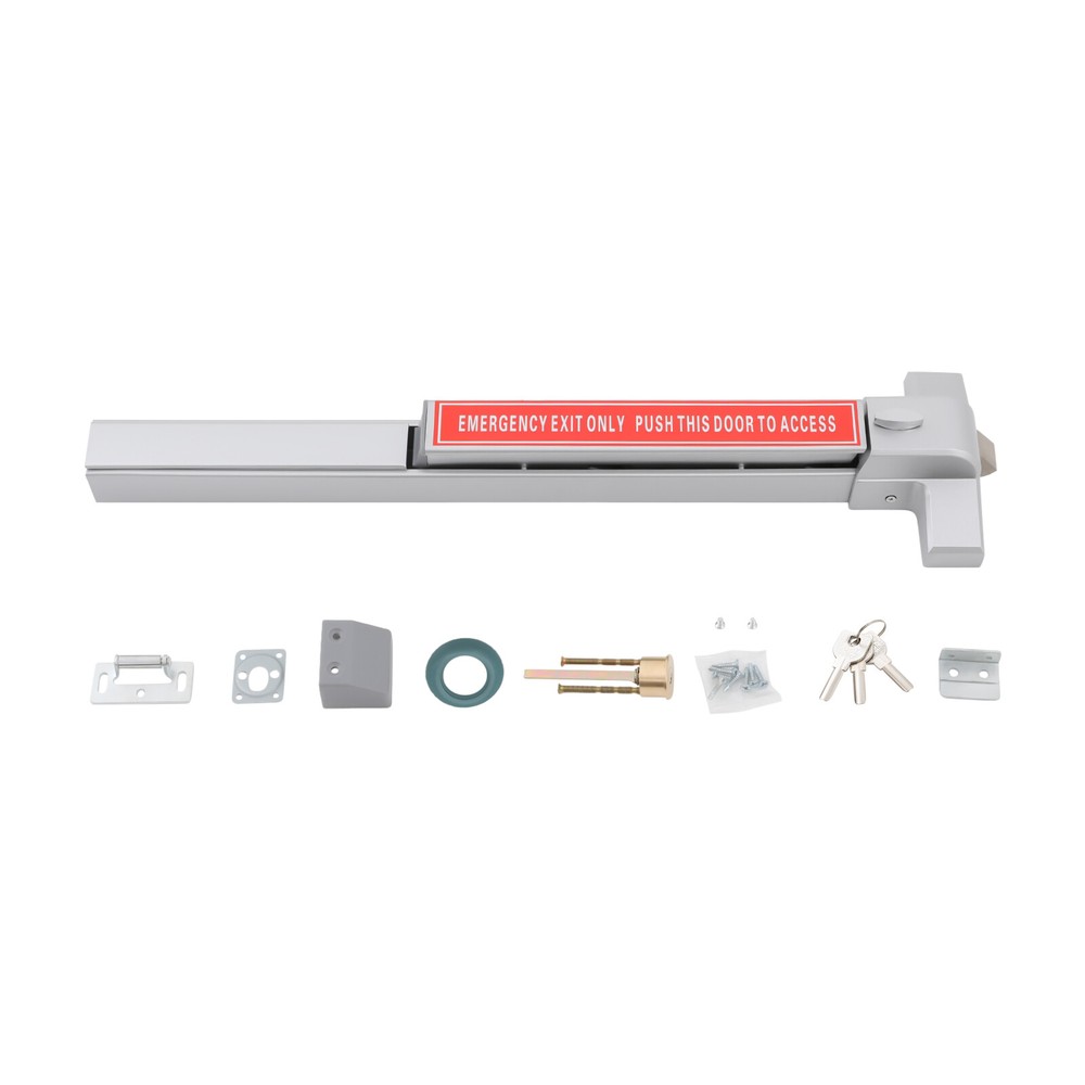 Door Push Bar Hardware Panic Exit Device Latch Emergency For 30"-36" Single Door