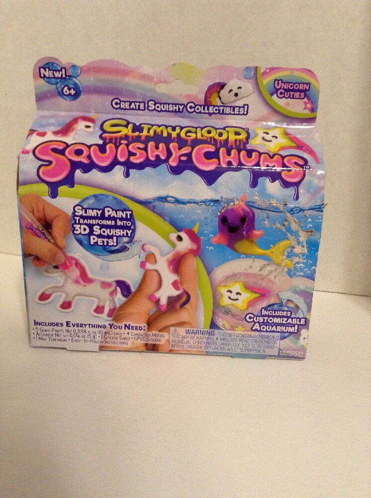 Slimygloop Squishy Chums Unicorn Cuties Transforms Into 3D Squishy Pets