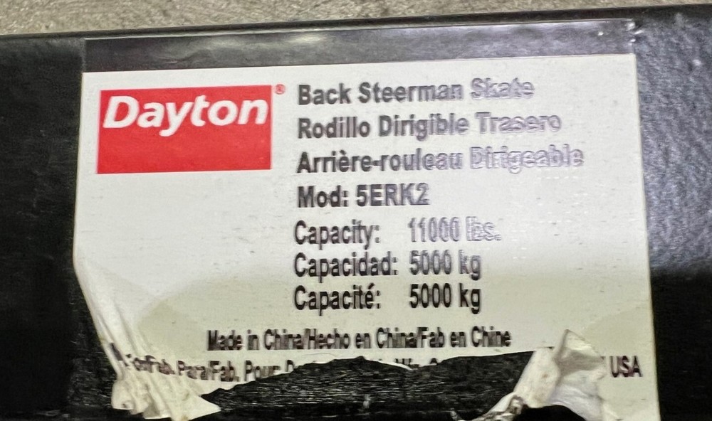 DAYTON 5ERK1 & 5ERK2 STEERMAN SKATE MACHINE ROLLER, FRONT & BACK, NEW!