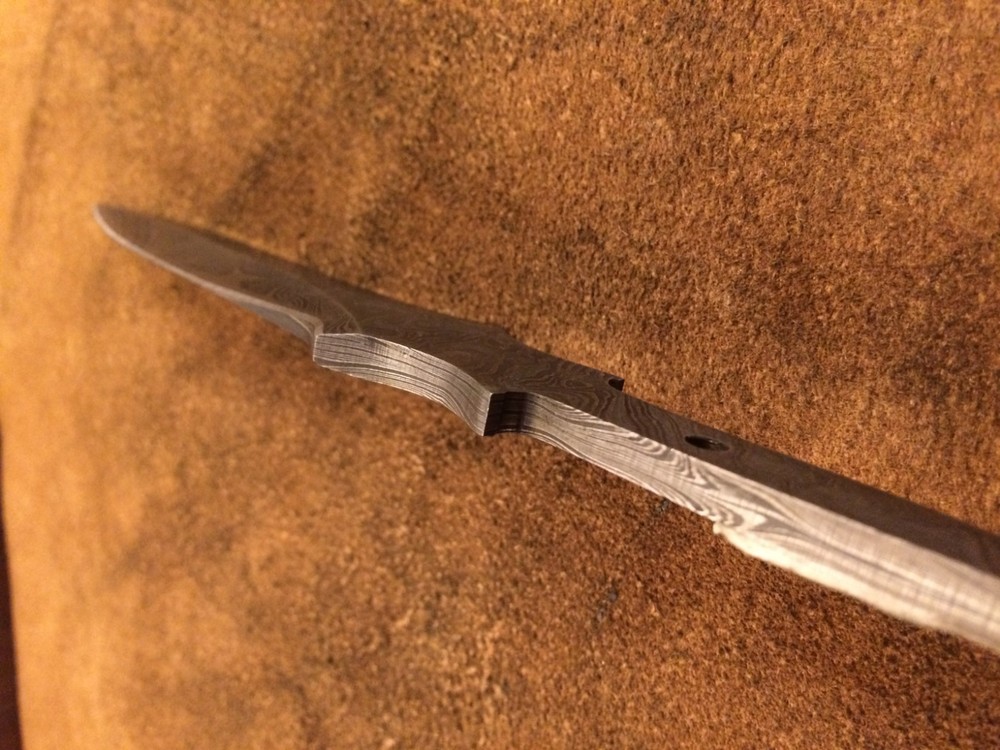 Handmade Pattern Welded Damascus Steel Blank Blade-Knife Making-Klinge-B1