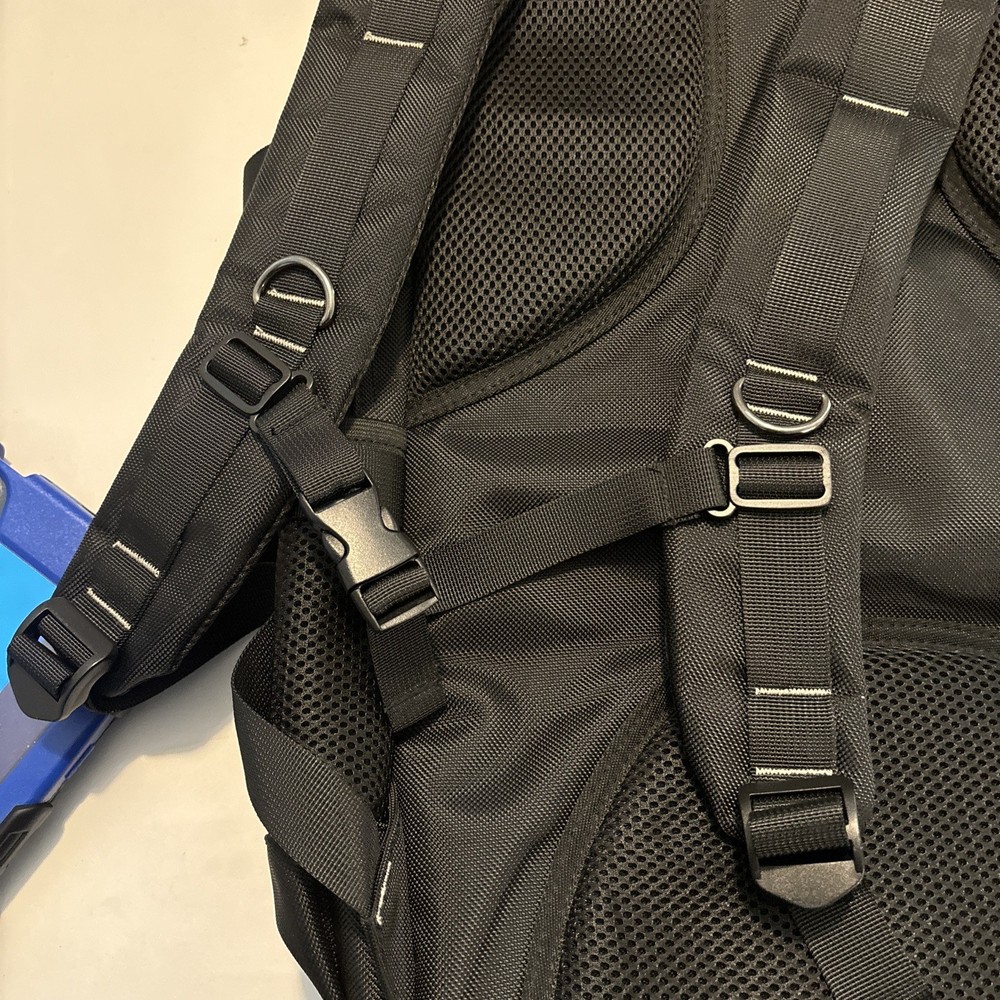 Large Black Tactical Backpack Many Compartments & Holds Laptop