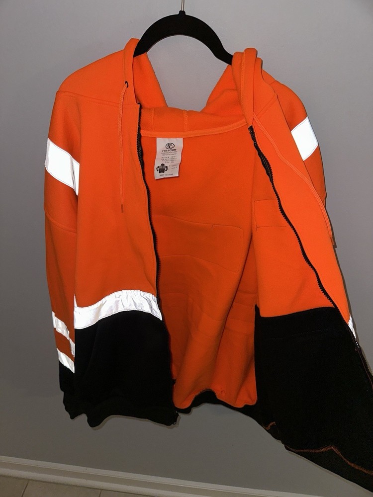 Hi-Visibility Safety SECURITY Jacket Zippered Size 5XL NEW