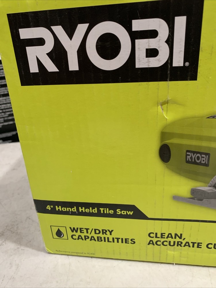 Ryobi 4 in. Tile Saw Handheld Powerful Motor Lock On Trigger Control Long Cuts
