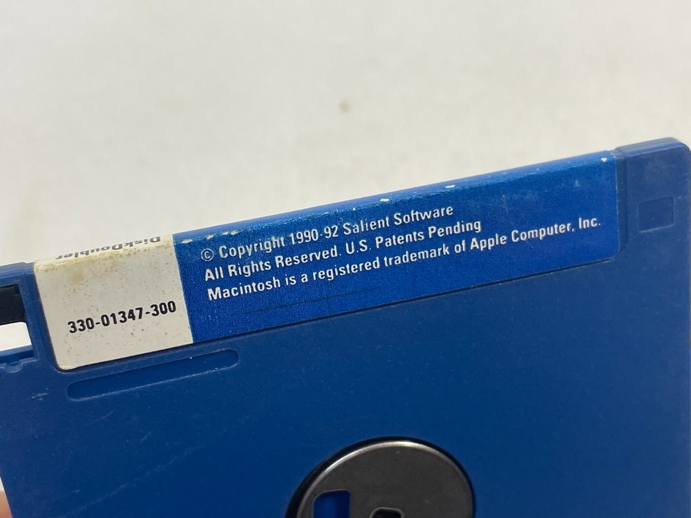 Vintage 1992 Disk Doubler 3.5" Floppy Disk MAC Disk 1 & 2 Salient