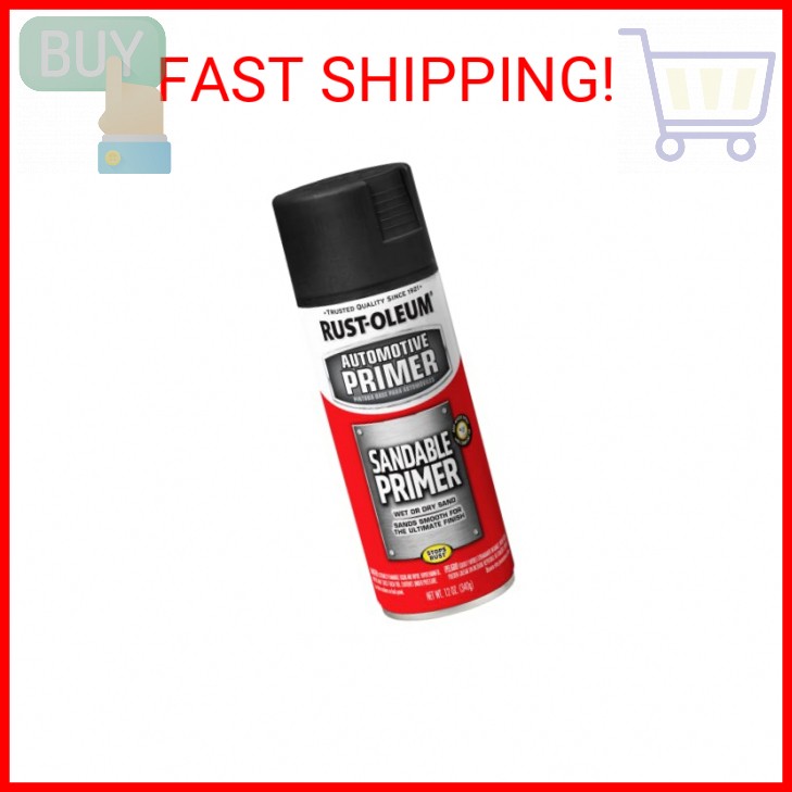 Automotive Sandable Primer Spray - 12 oz, Black