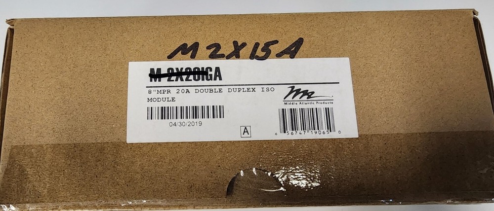 Middle Atlantic M-2X15A, MPR Module, 15A, Double Duplex