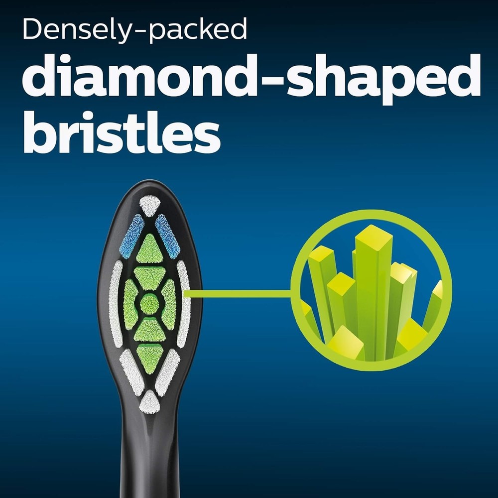 DiamondClean Toothbrush Heads, Black, 2 Pack