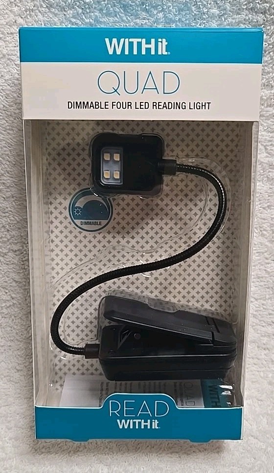 4 LED Reading Light Dimmable Quad Light - Withit - Black - NEW In Box