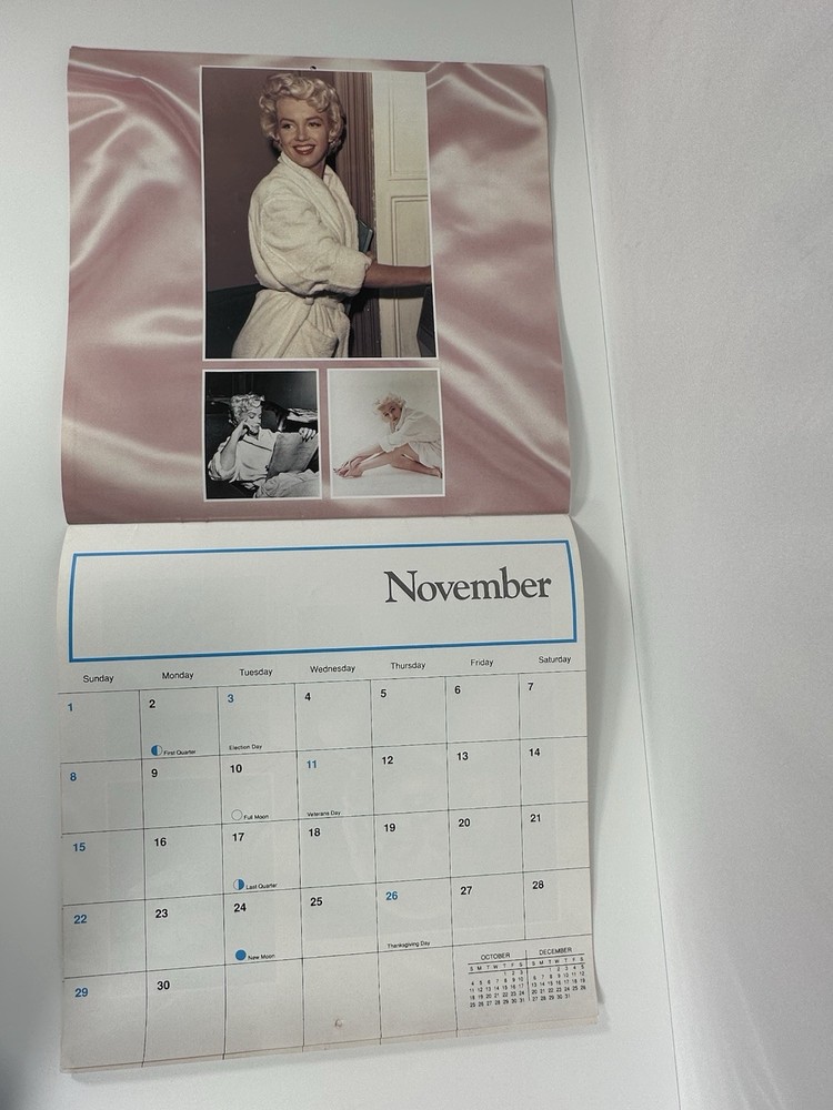 Marilyn Monroe 1992 12 Month Calendar EUC