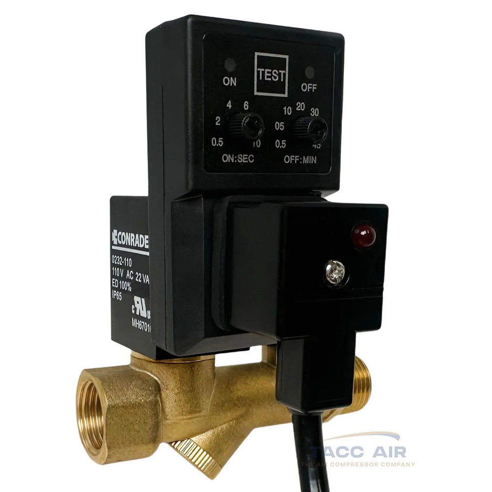 Conrader Electronic Auto Air Compressor Tank Water Moisture Timer Drain Valve