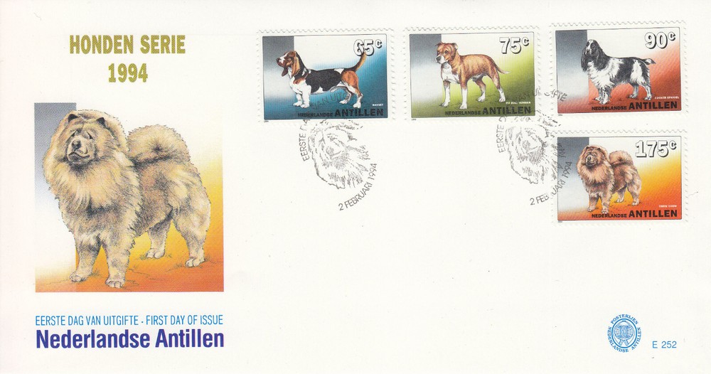 Netherlands - Dutch Antilles FDC Issue 1994 (252) Dogs