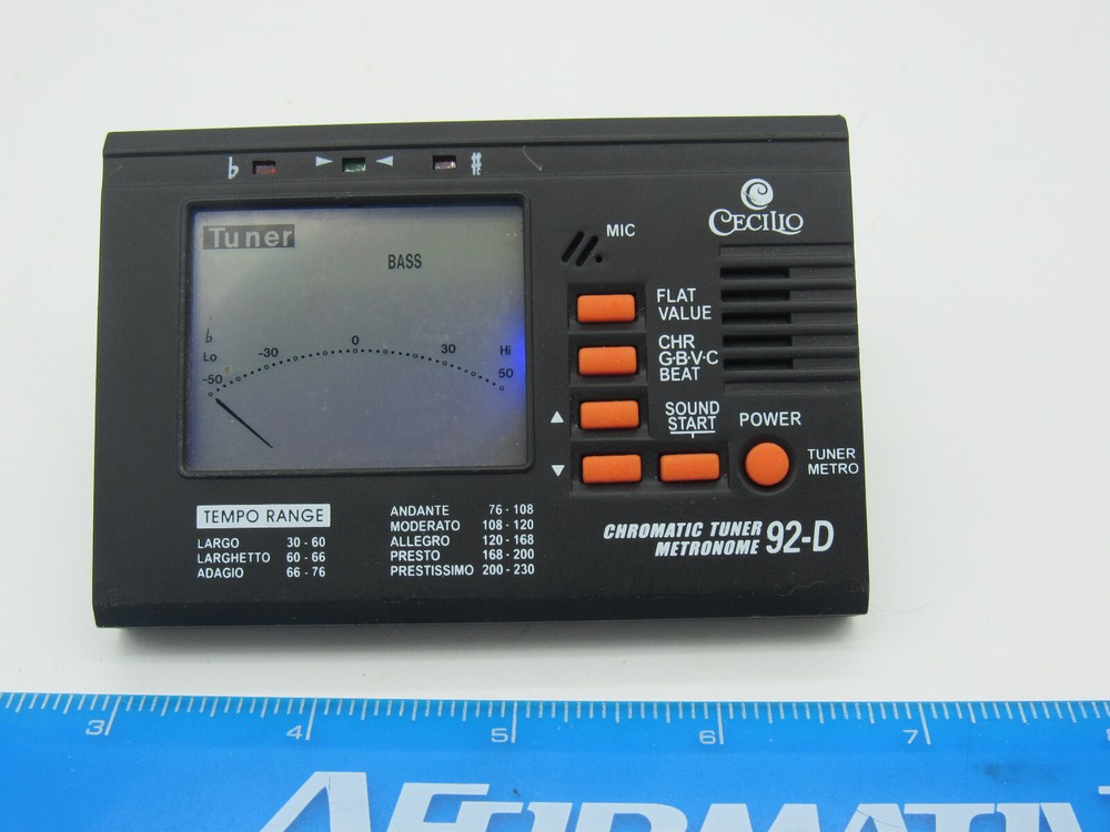 Cecilio 92-D Chromatic/string Tuner With Metronome Pre-owned Tested.