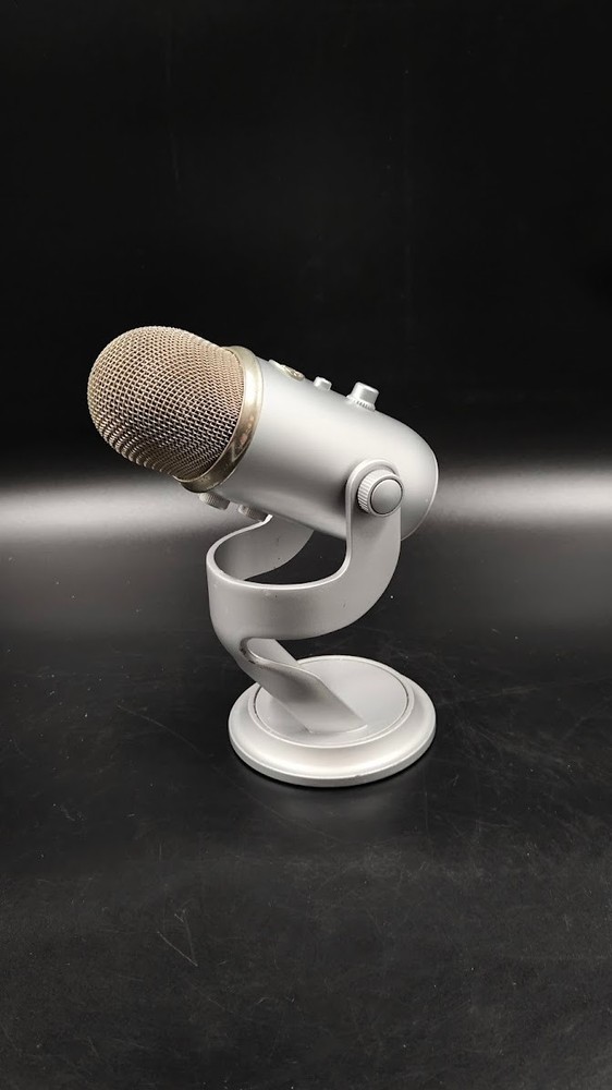 Blue Yeti Working Silver Microphone Used