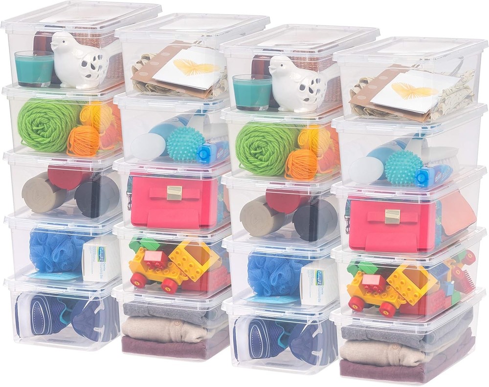 20-Piece Set of Lidded Storage Containers, 6-Quart Capacity,