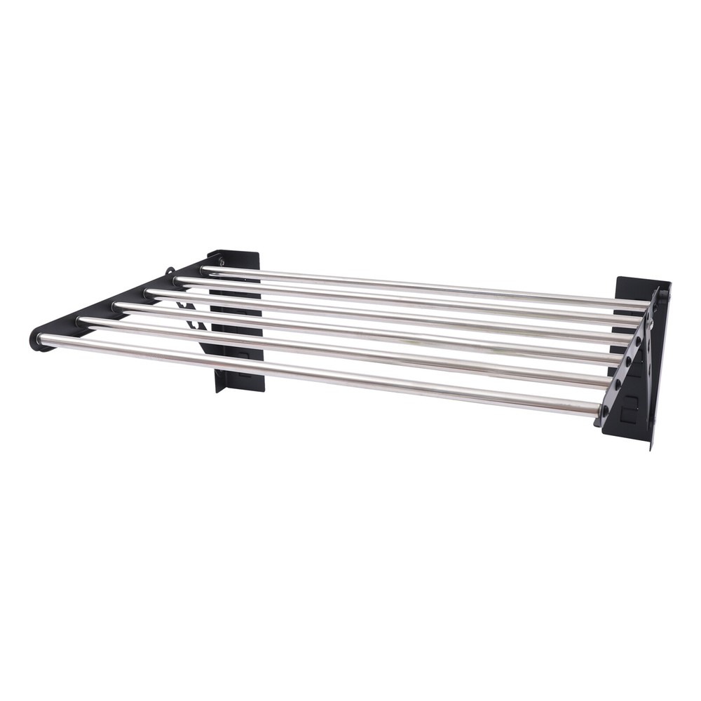 Folding Laundry Drying Rack Wall-mount Foldable Clothes Dryer Hanger Storage