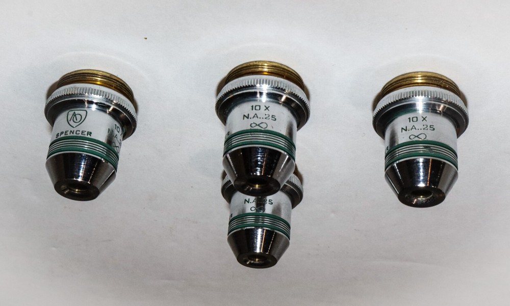 AO Spencer 10X Achromat Dark Phase Microscope Objective