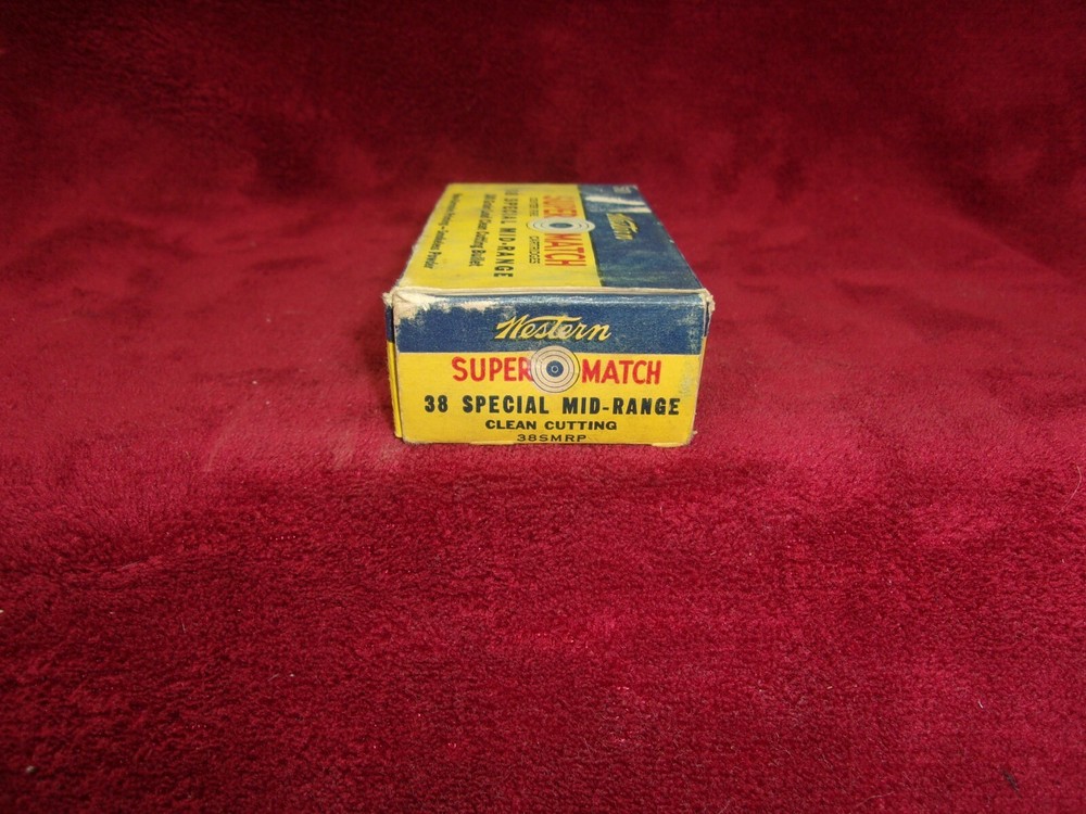 Vintage Western Super Match, 38 Special Mid-Range, Ammo Box, (Empty)
