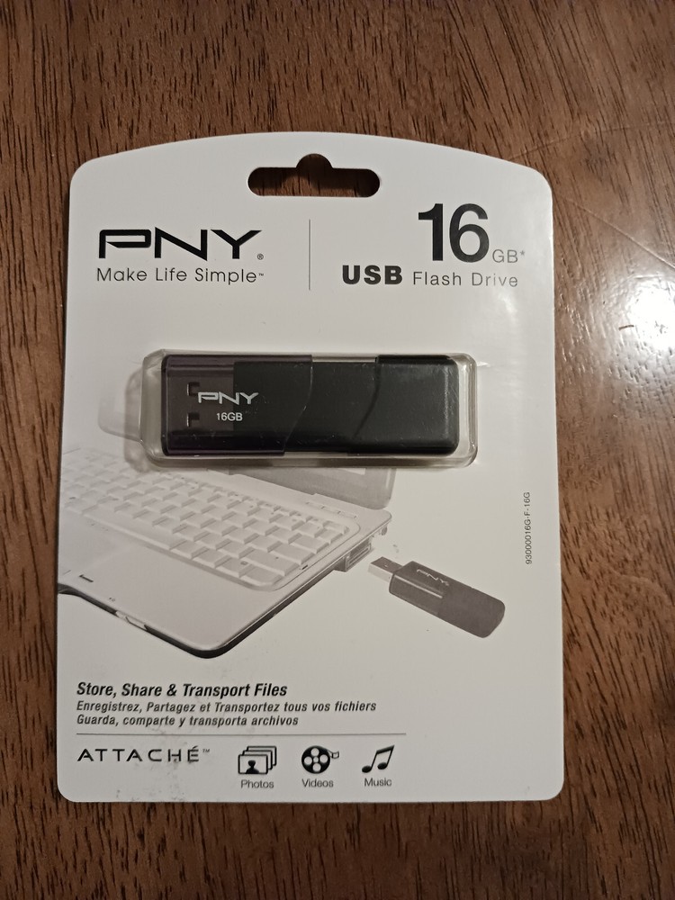 PNY ATTACHE 16GB FLASH DRIVE-BLACK