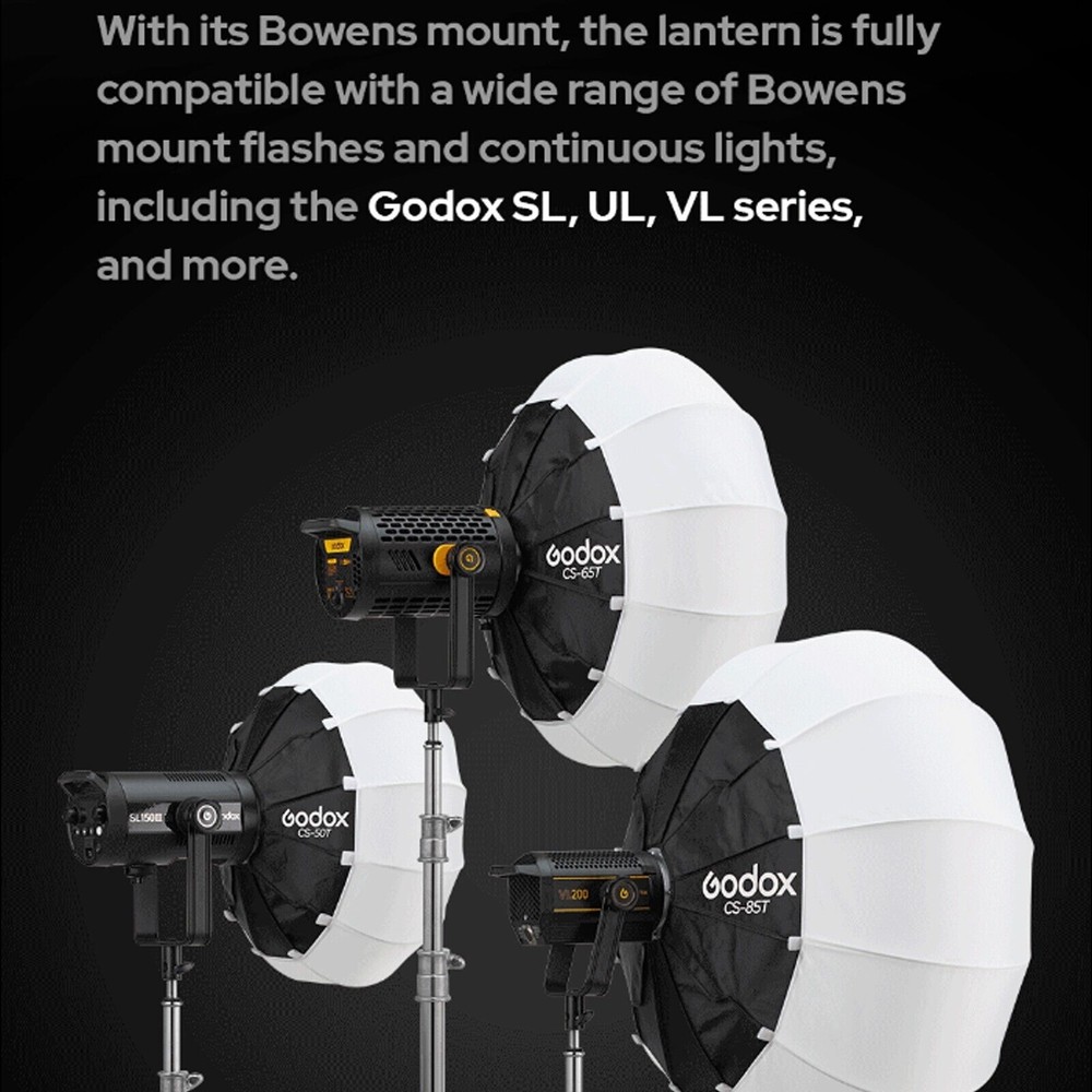 Godox CS-65T 65cm/25.6inch Lantern Softbox Light Modifier Bowens Mount SoftBoxes