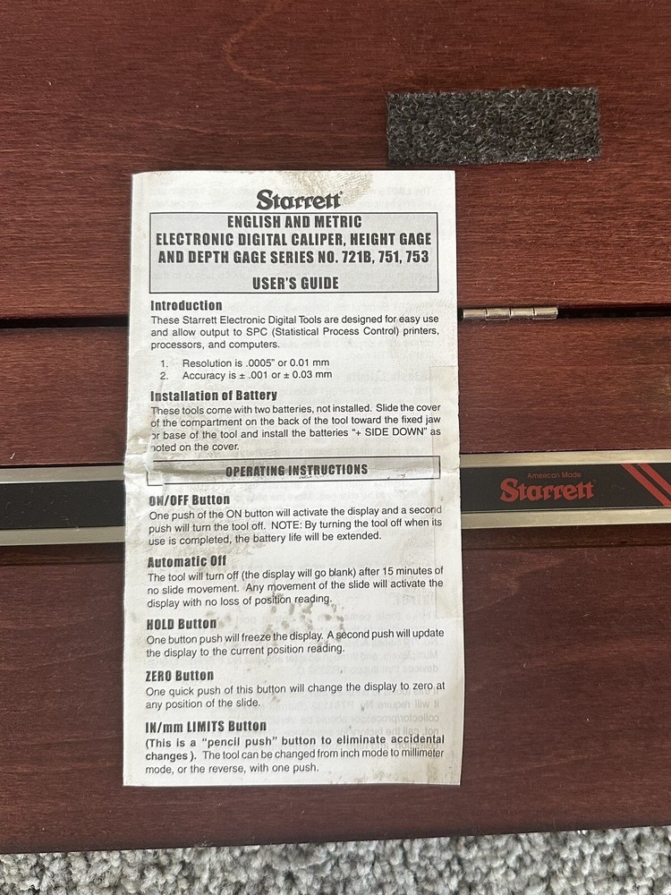 STARRETT 24" Model No. 721 Digital Caliper
