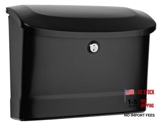 Princeton Locking, Wall-Mounted Mailbox for Outside, Metal Galvanized Medium
