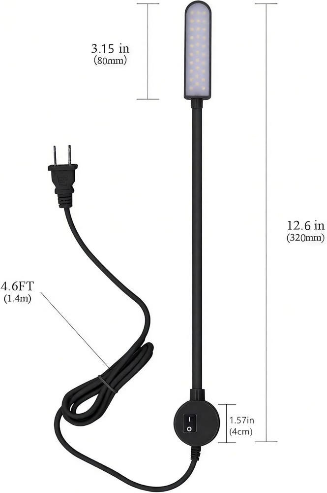 LED Sewing Machine Light,Powker 30 LED Magnetic Mount Drill Press Light with Fle