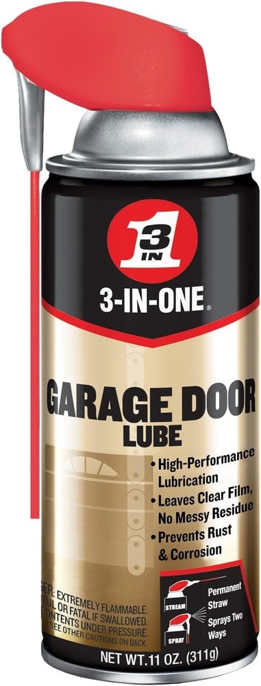 11 oz Garage Door Lubricant with Quick-Dry Smart Straw for Precise Application