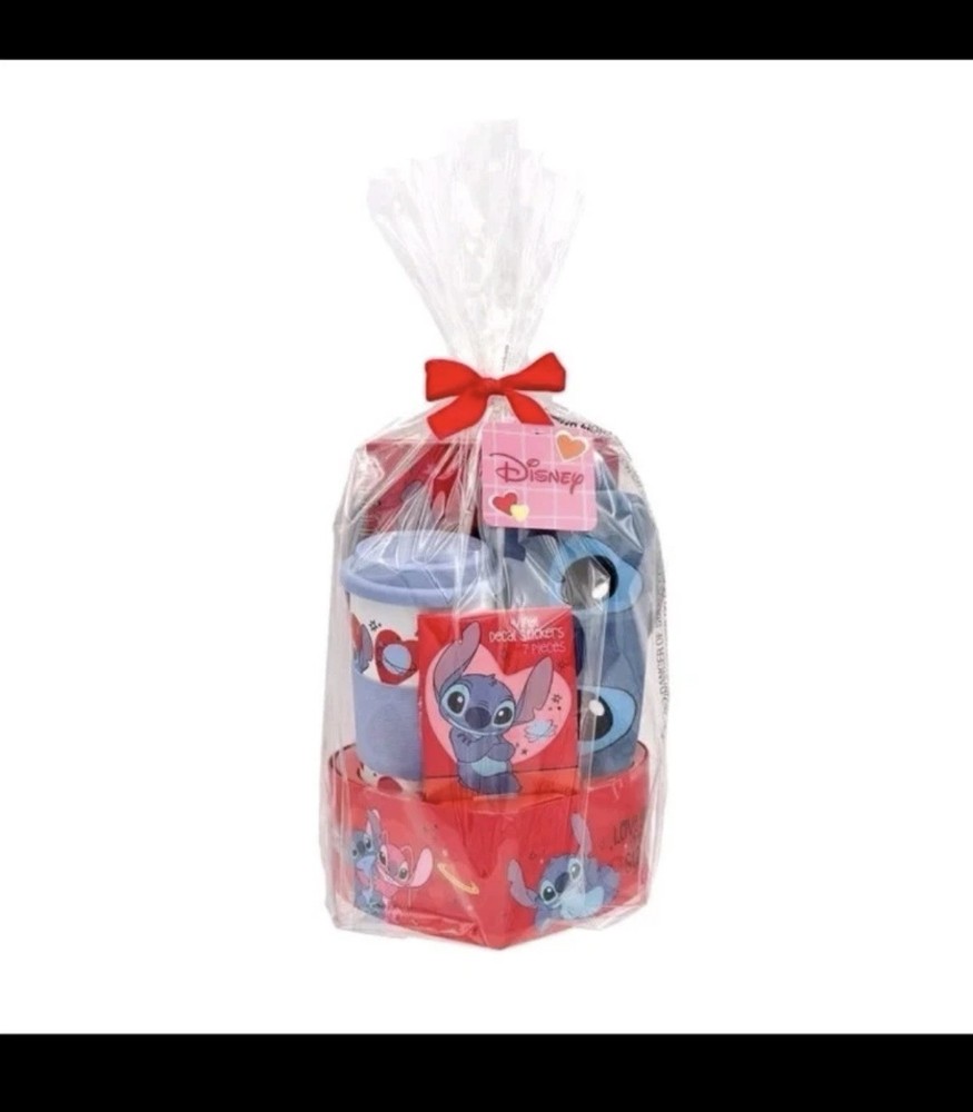 Disney Stitch Heart Box Valentines Gift Set