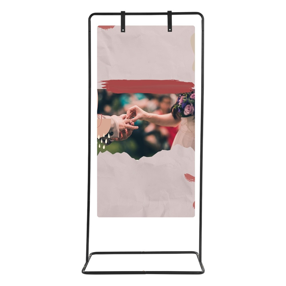 Display Stand for Wedding Sign Rectangular 175x80x50CM Black