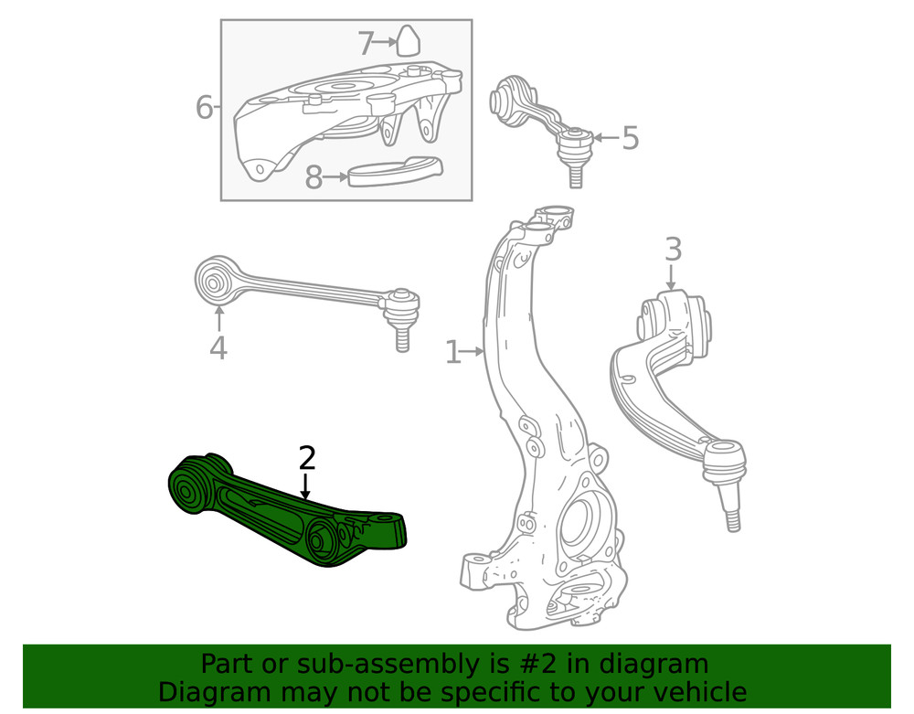 Genuine GM Ft Lower Control Arm 85686533