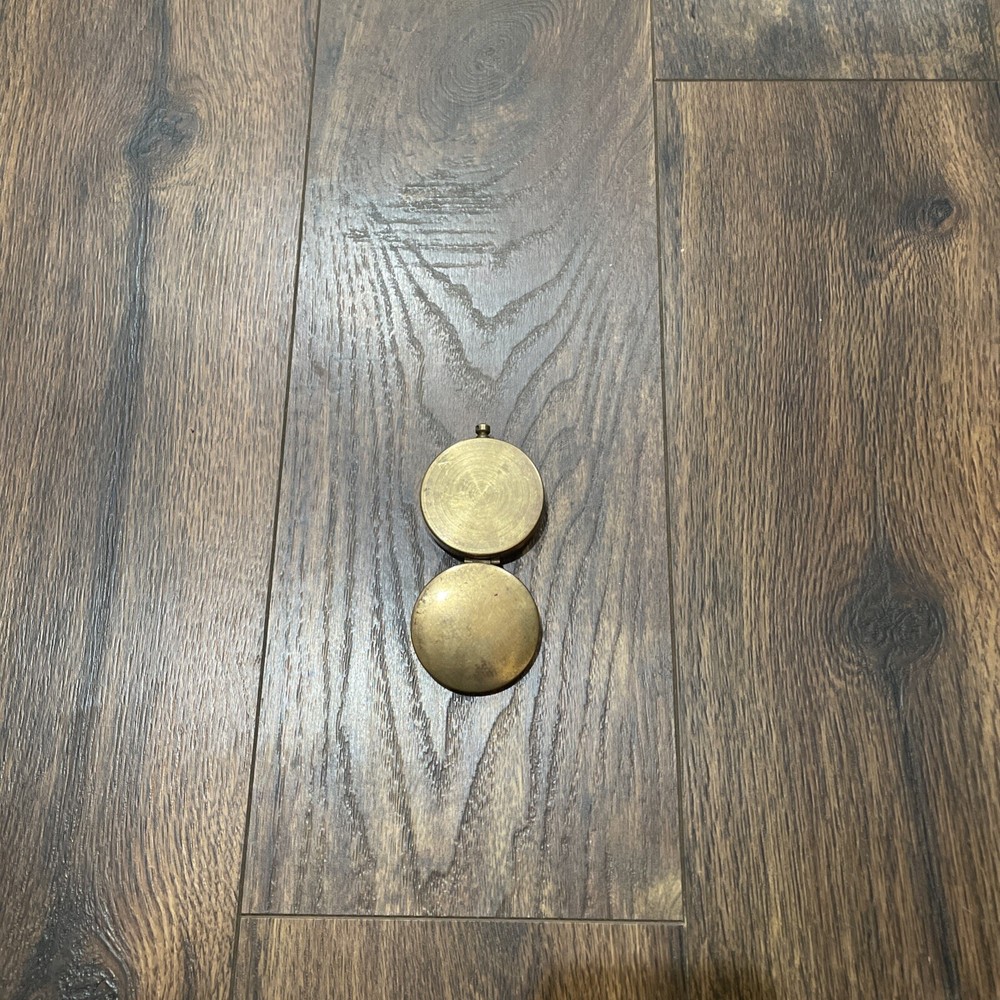Vintage Brass Pocket Compass With Water