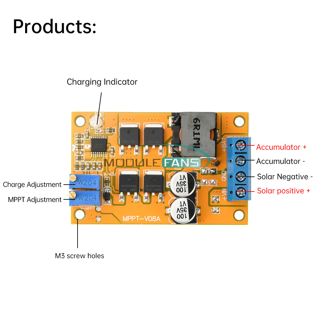 5A MPPT Solar Panel Regulator Controller Battery Charging DC 8-28V Auto Switch