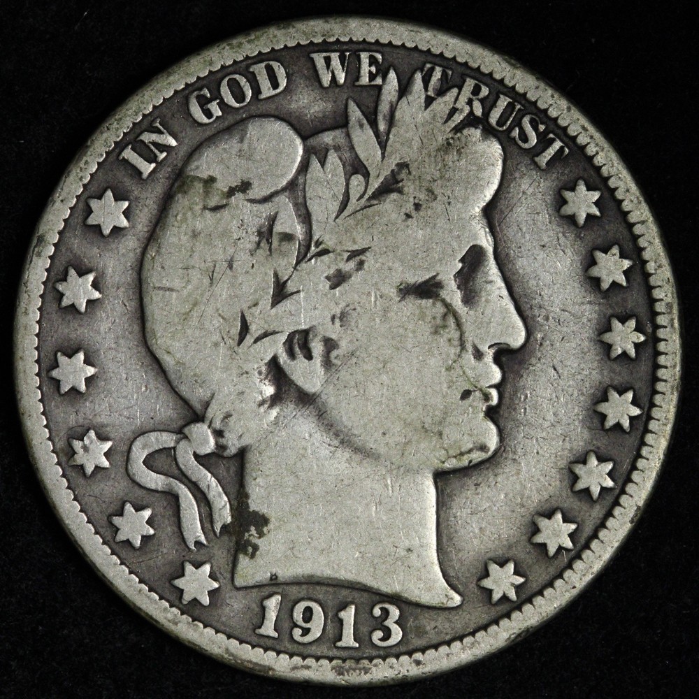 1913 Barber Silver Half Dollar FINE E361 AXHM